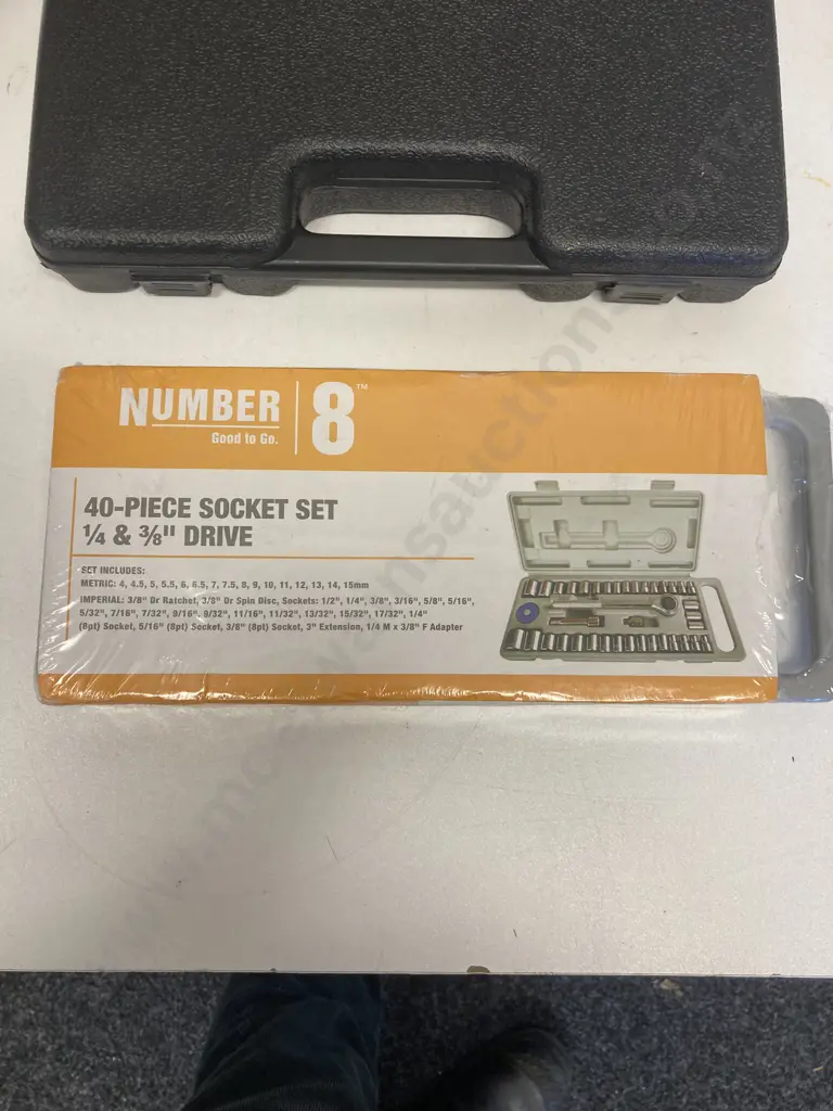 New No8 40Pce Socket Set 1/4&3/8" Drive, Fuller 10Pce Screwdriver Set, TradeFlame Soldering Set Image 1++
